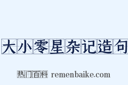 大小零星杂记造句是什么意思的图片